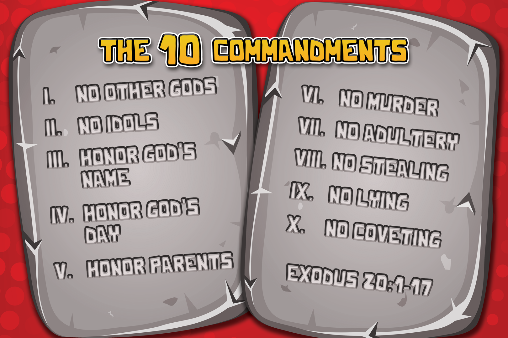 The Ten Commandments Plasti-Poster - Item 62
