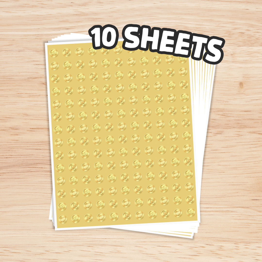 Club DJ Coin Stickers (10 Sheets)